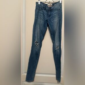 Vintage Dittos Blue Distressed Skinny low rise Jeans